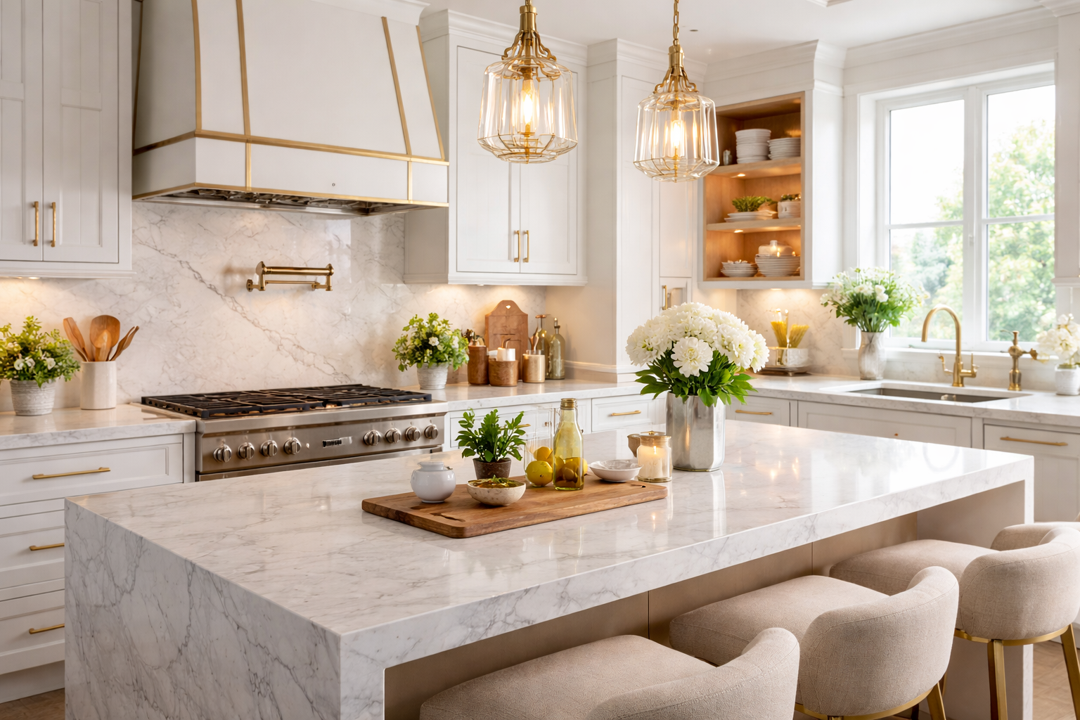 Modern home decor and kitchen setup